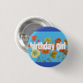 Rode Oranje papaverbloem, griedige kunstbloem Ronde Button 3,2 Cm (Voorkant /achterkant)