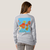 Rode Oranje papaverbloem-Waterverf T-shirt (Achterkant volledig)