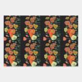 Rode Oranje papaverbloemen poppies Floral Art Inpakpapier Vel (Voorkant 3)