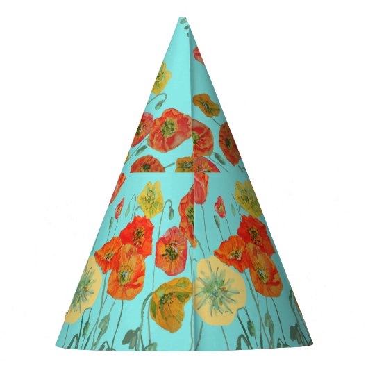 Rode Oranje papavermakerij Feesthoedjes (Achterkant)