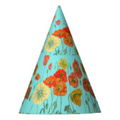 Rode Oranje papavermakerij Feesthoedjes (Voorkant)