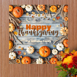 Rode Oranje Pompoen Familie Thanksgiving Welkom Poster
