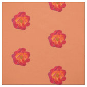 Rode Oranje Roos Stof (Swatch)