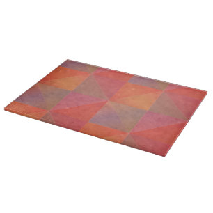 Rode Oranje Roze Aquarel Driehoeken Geometrische K Snijplank