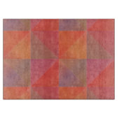 Rode Oranje roze Waterverf driehoeken Geometrische Snijplank (Voorkant)