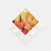 Rode Oranje Rozen Aangepaste tekst Happy Moederdag Servet (Hoek)