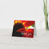 Rode oranje saaie foto bedankt briefkaart (Voorkant)