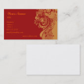 Rode Oranje smartcardTEMPLATE Visitekaartje (Voorkant / Achterkant)