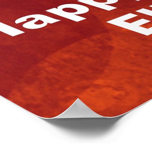 Rode Oranje verjaardag Poster (Hoek)