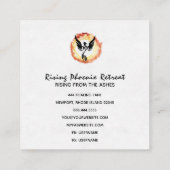 *~* Rode Oranje vlam Black Phoenix Ring of Fire Vierkante Visitekaartje (Achterkant)