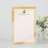 Rode Oranje vos Briefpapier (Staand voorkant)