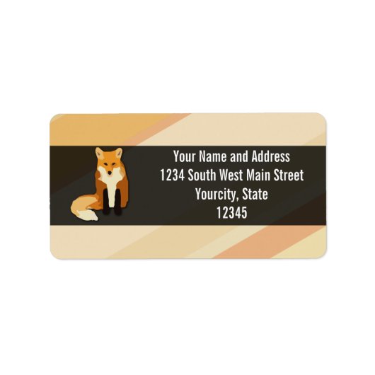 Rode Oranje vos Etiket (Voorkant)