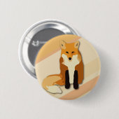 Rode Oranje vos Ronde Button 5,7 Cm (Voorkant /achterkant)