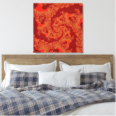 Rode Oranje wervelkolom Canvas Afdruk (Insitu (Slaapkamer))