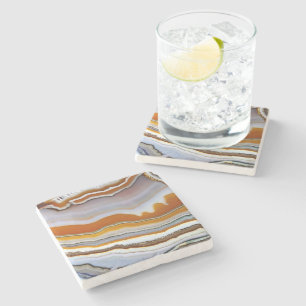 Rode Oranje Witte Zwarte Blauwe Gouden Agaat Geode Stenen Onderzetter