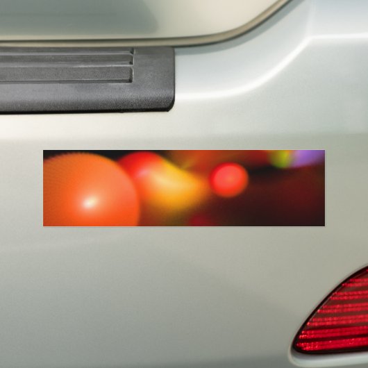 RODE ORANJE ZWARTE FRACTABUBBELS BUMPERSTICKER (Op auto)