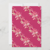 Rode orchidee aquarel botanische bruidsdouche kaart (Achterkant)