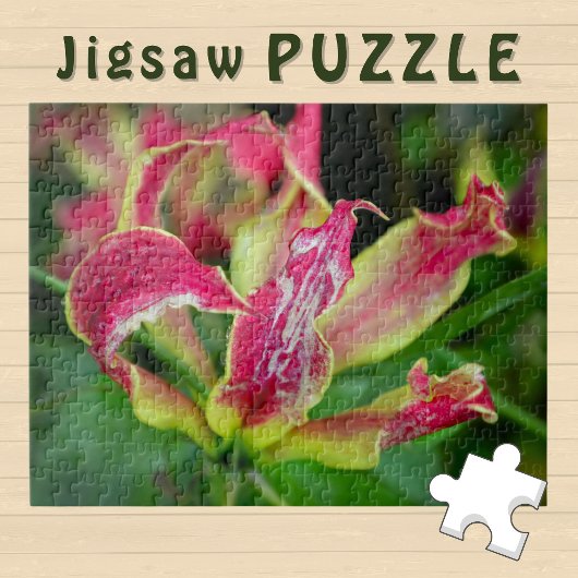 Rode Orchidee Bloem bloeiende esthetische Foto - Legpuzzel