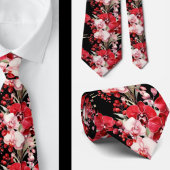 Rode Orchidee Bloemen Stropdas