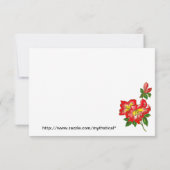 Rode Orchidee Huwelijksbloem RSVP Aankondiging 2 (Achterkant)