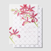 Rode orchidee waterverf botanisch vrijgezellenfees vellum uitnodigingen (Offset (Uitnodiging))