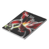 Rode Orchidee Waterverf Floral Notitieblok (Linkerzijde)