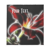 Rode Orchidee Waterverf Floral Notitieblok (Voorkant)