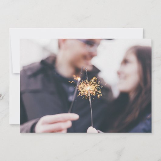 Rode orchidee waterverf foto bruiloft save the date (Achterkant)