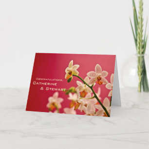 Rode Orchidee · Wedding Felicitatie Kaart