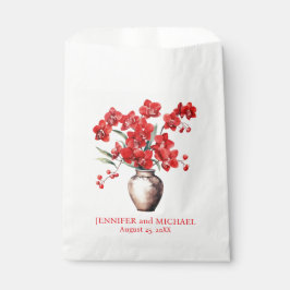 Rode Orchideeën Bloemen Bloemen Huwelijk Bedankzakje