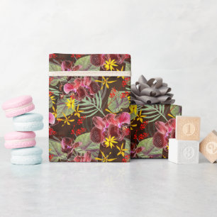 Rode orchideeën. cadeaupapier