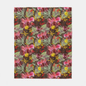 Rode orchideeën. fleece deken (Voorkant)