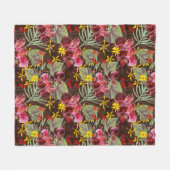 Rode orchideeën. fleece deken (Voorkant (Horizontaal))