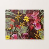 Rode orchideeën. legpuzzel (Horizontaal)