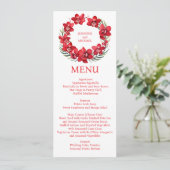 Rode Orchideeën Menu Trouwmenu (Staand voorkant)