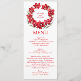 Rode Orchideeën Menu Trouwmenu