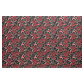 Rode orchideeën op zwart. stof (Fat Quarter)