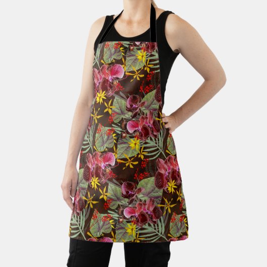 Rode orchideeën. schort (Insitu)