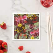 Rode orchideeën. servet (Insitu)