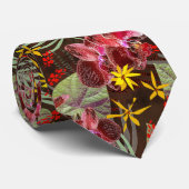 Rode orchideeën. stropdas (Opgerold)