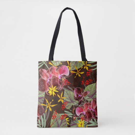 Rode orchideeën. tote bag (Voorkant)