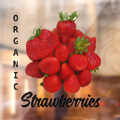 Rode Organische Aardbeien Fotografisch Raamsticker (Vel 2)