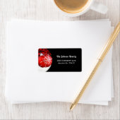 Rode Ornament Kerst Adresetiketten Etiket (Insitu)
