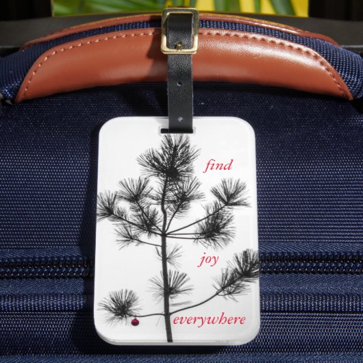 Rode Ornament kerstboom Bagagelabel (Voorkant Insitu 2)