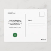 Rode Ornament Medische kliniek Vakantie Groeten Briefkaart (Achterkant)