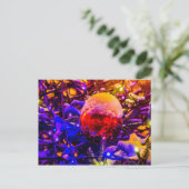 Rode Ornament, sneeuw, Pet Briefkaart (Staand voorkant)