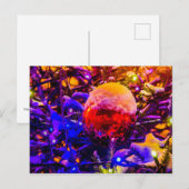 Rode Ornament, sneeuw, Pet Briefkaart (Voorkant / Achterkant)