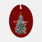 Rode Ornamenten en de kerstboom (Voorkant links)