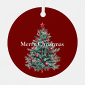 Rode Ornamenten en de kerstboom (Voorkant)