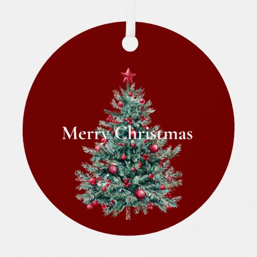 Rode Ornamenten en de kerstboom (Voorkant)